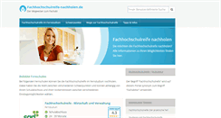 Desktop Screenshot of fachhochschulreife-nachholen.de